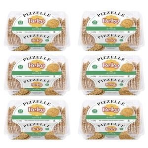 6 Packs - Reko Anise Pizzelle Italian Waffle Cookie 7oz each pack